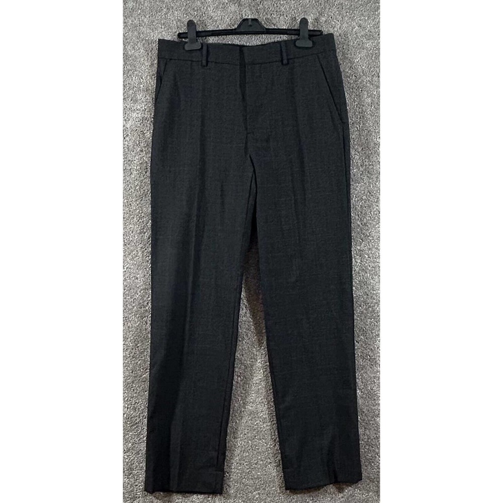 Banana Republic Dress Pants Mens 32X34 Gray Plaid Actual 33X34 Wool. Modern Fit